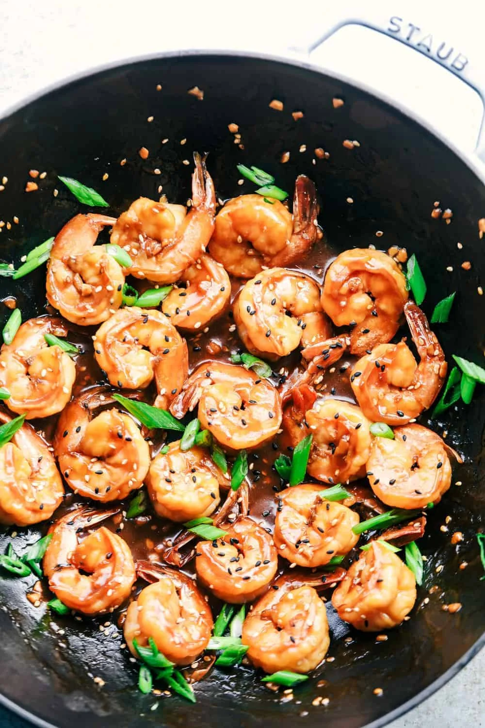 Sticky Sesame Garlic Shrimp
