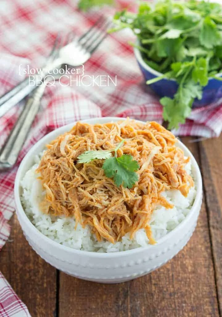 Slow Cooker Shredded BBQ Chicken