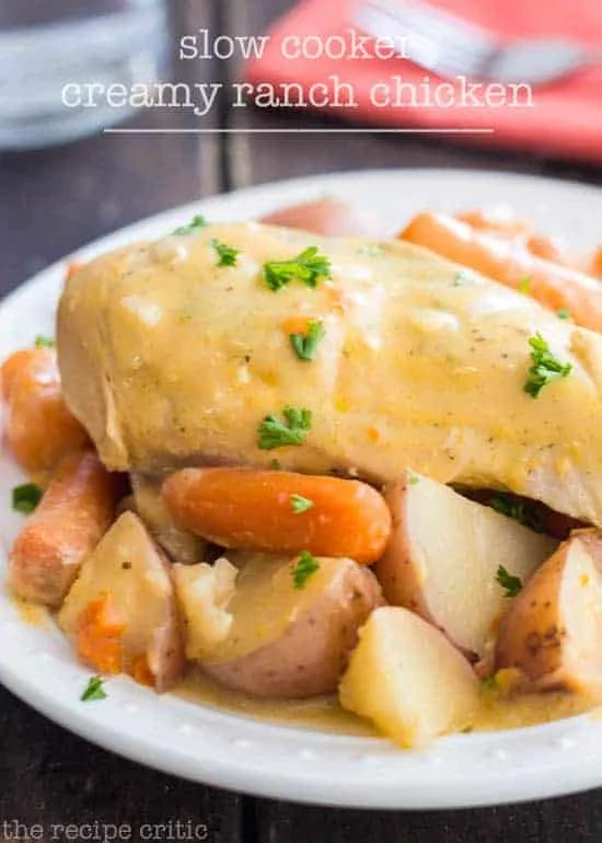 Slow Cooker Creamy Ranch Chicken
