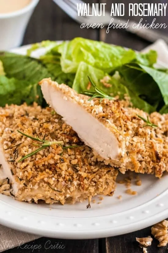 Walnut and Rosemary Oven Fried Chicken